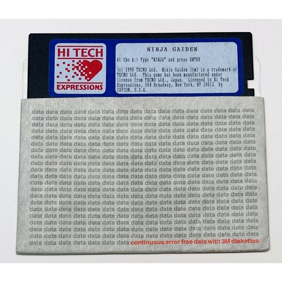 NINJA GAIDEN PC Game Hi Tech Expressions MS-DOS 5.25" Floppy 1990 Disk Only EUC - Picture 2 of 3
